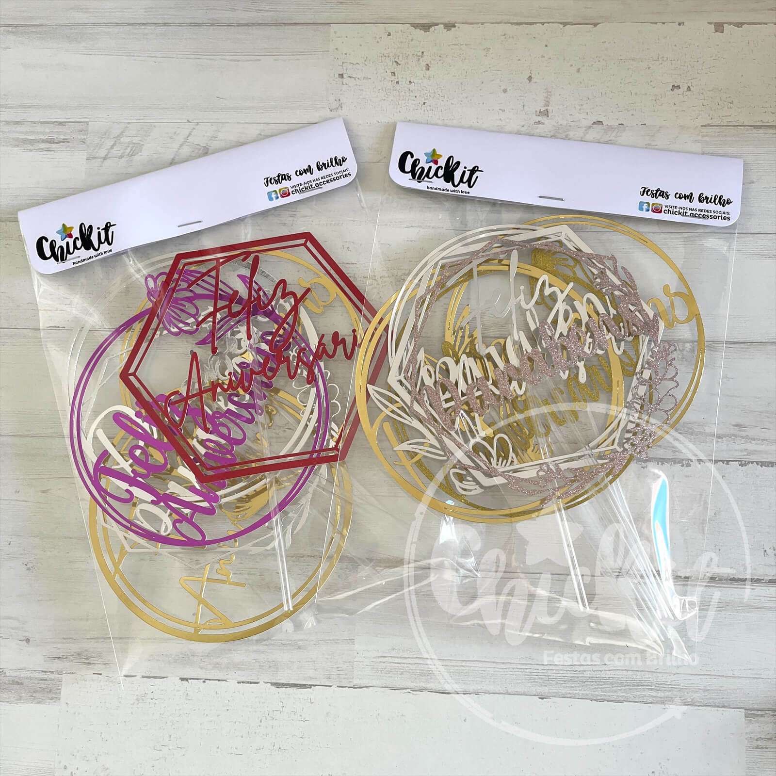 Chickit_BasicosRedondos13cm_01 Pack 6 Topos de Bolo Redondos 13cm