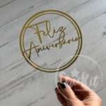 Pack 6 Topos de Bolo Parabéns/Feliz Aniversário - Image 5