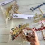 Pack 12 Topos de Bolo Parabéns/Feliz Aniversário - Image 4