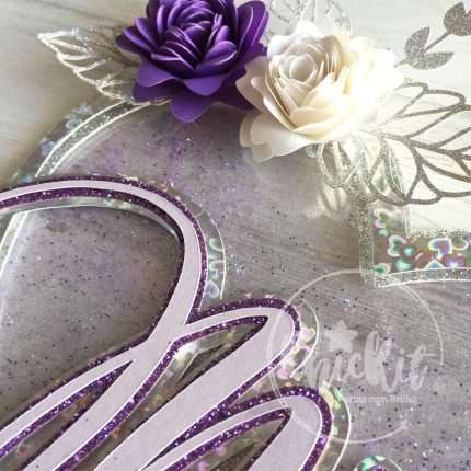 Topo de bolo Mãe com flores