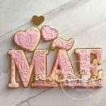 Topo de bolo Mãe Amo-te