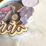 Topo de Bolo Coelhinho Motard