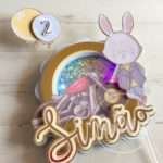 Topo de Bolo Coelhinho Motard