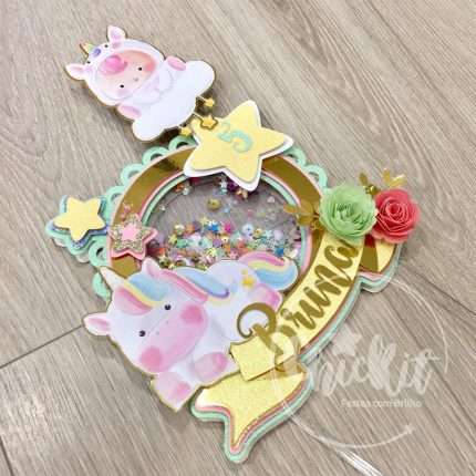 Topo de Bolo Unicórnio