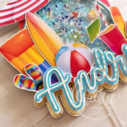 Topo de bolo Pool Party