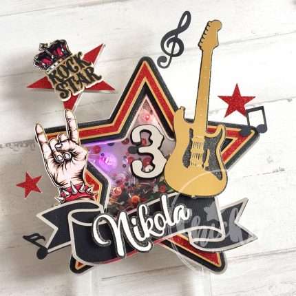 Topo de Bolo Rock & Roll