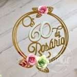 Topo Redondo com Flores