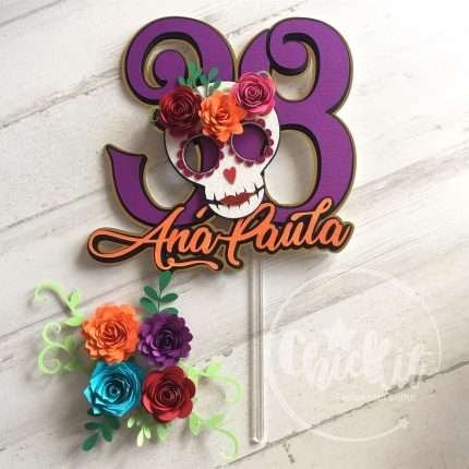 Topo de Bolo Dia dos Mortos