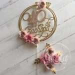 Topo Redondo com Flores