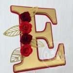 Topo de Bolo Letra com Flores - Image 4