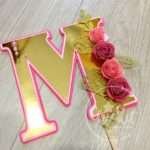 Topo de Bolo Letra com Flores - Image 5