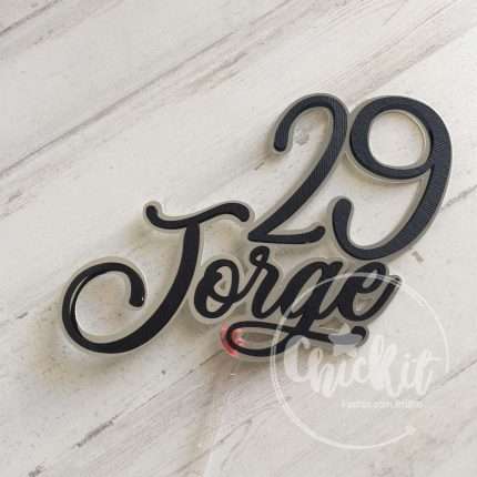 Topo de Bolo Nome e Idade