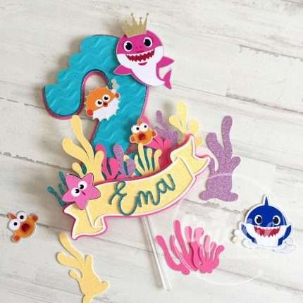 Topo de Bolo Baby Shark