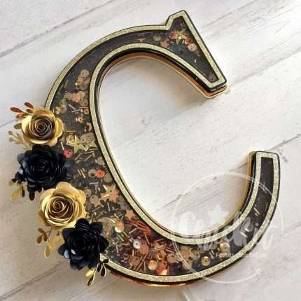 Topo de Bolo Letra Shaker