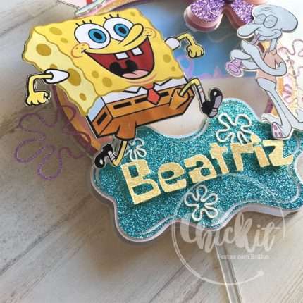 Topo de Bolo Sponge Bob