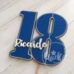 Topo de Bolo Idade com Nome