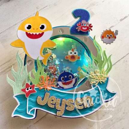 Topo de Bolo Baby Share com Luz Led