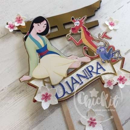 Topo de Bolo MULAN