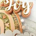 Topo de Bolo Arco-Íris Boho - Image 3