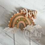 Topo de Bolo Arco-Íris Boho - Image 2