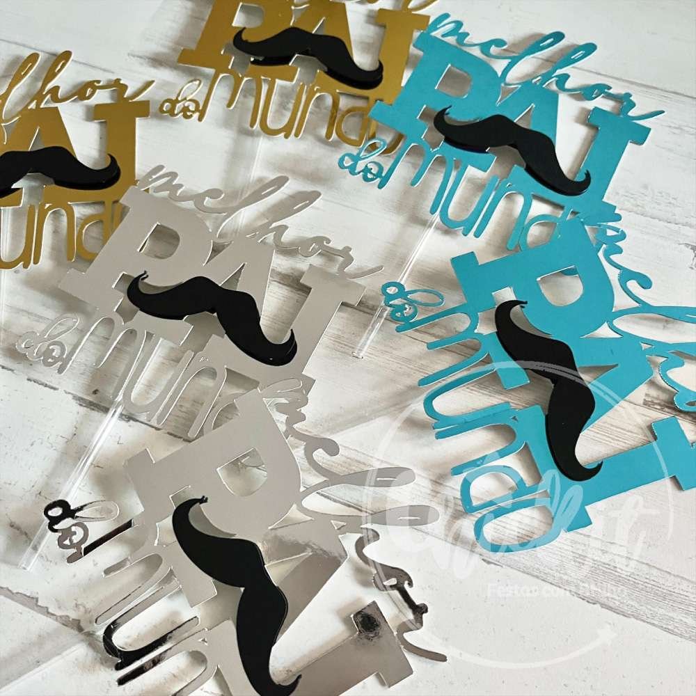 chickit_topodiadopai_A01 Pack 6 Topos O Melhor Pai do Mundo - Image 1