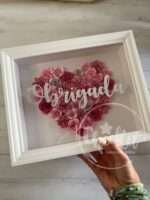 Quadro Coração Flores de Papel 20x25cm - Image 4