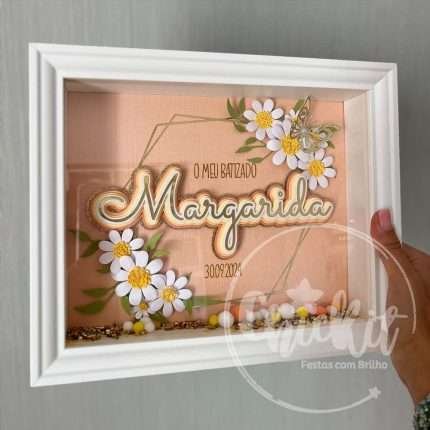 Quadro Nome e Flores Personalizado