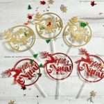 Pack toppers redondos Feliz Natal
