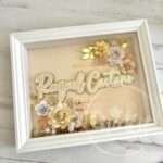 Quadro nome e flores personalizado