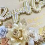 Quadro nome e flores personalizado