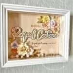 Quadro nome e flores personalizado