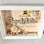 Quadro nome e flores personalizado