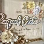 Quadro nome e flores personalizado