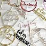 2 Packs Topos de Bolo Parabéns e Feliz Aniversário - 18 topos