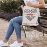 Tote Bag Coração Mãe 37x45cm - Image 4
