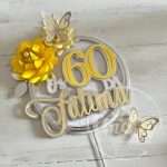 Topo de Bolo Flores de Papel