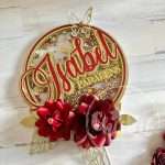 Topo de bolo elegante com Shaker flores de papel e borboletas