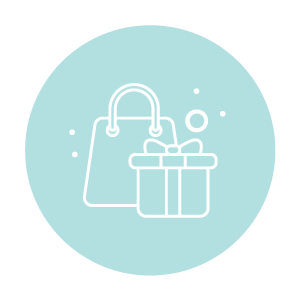 ícon lembranças e caixas de oferta