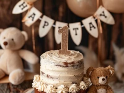 delightful-first-birthday-cake-takes-center-stage-surrounded-by-elegant-balloons-charming-plush-toys-creating-whimsical-atmosphere-special-celebration