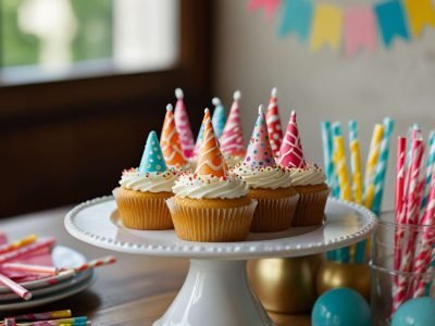 drinking-straws-party-hat-birthday-cake-cake-stand