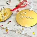 Decoração de Natal Personalizada Acrílico Espelhado 7.5cm (unidade) - Image 3