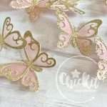 Pack 10 Borboletas Glitter e Vegetal