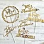 Pack 6 Topos Feliz Aniversário 16cm