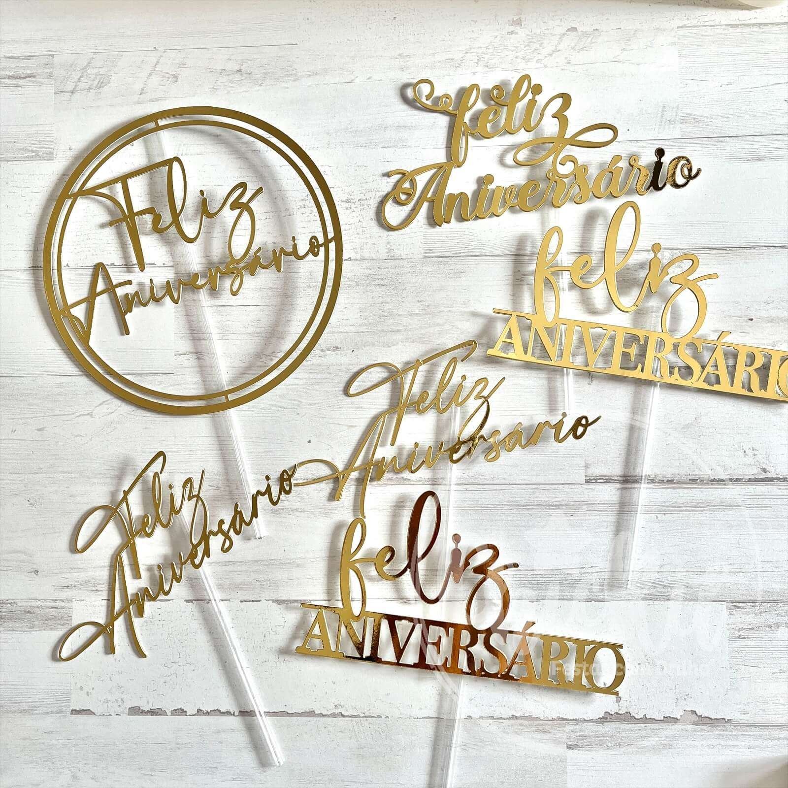 Chickit_ToposFA16cm06 Pack 6 Topos Feliz Aniversário 16cm - Image 1