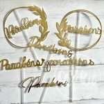 Pack 6 Topos Happy Birthday 16cm