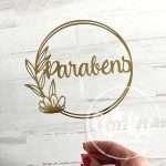 Pack 6 Topos Parabéns 16cm - Image 2