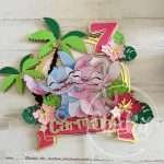 Topo de Bolo Stitch & Angel Personalizado - Image 2