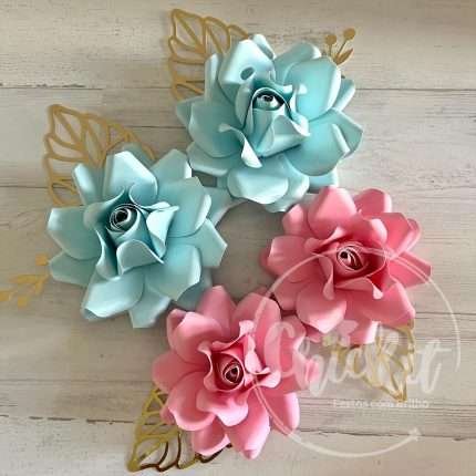 Pack 4 rosas de papel