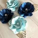 Flores de Papel com Pérola – Pack de 4 - Image 3