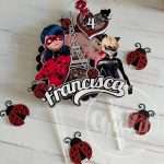 Topo de Bolo com Shaker Ladybug e Gato Noir - Image 8